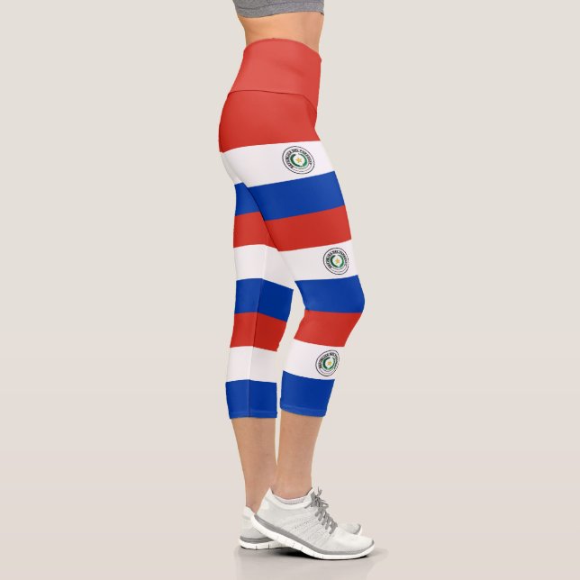 Leggings Capri Drapeau du Paraguay (Droite)