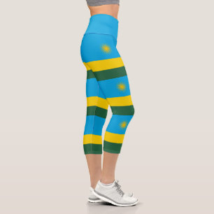 Leggings Capri Drapeau du Rwanda