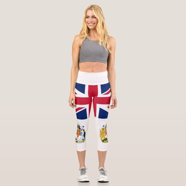 Leggings Capri Drapeau du territoire antarctique britannique (Recto)