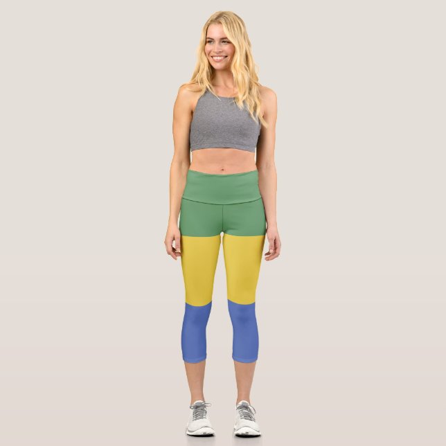 Leggings Capri Drapeau Gabon (Recto)