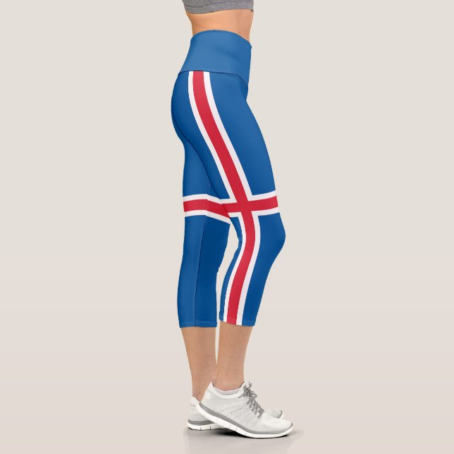 Leggings Capri Drapeau Islande (Droite)