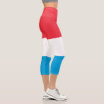 Leggings Capri Drapeau Luxembourg<br><div class="desc">Drapeau patriotique du Luxembourg.</div>