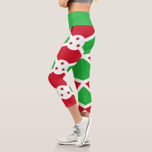 Leggings Capri Drapeau patriotique du Burundi