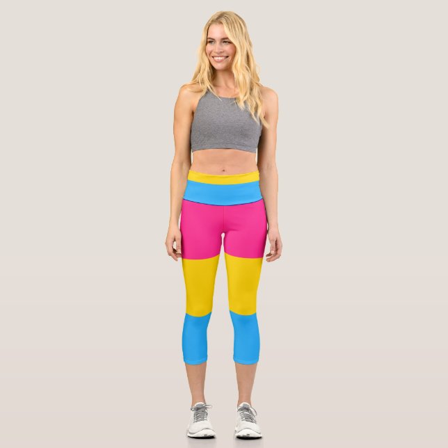 Leggings Capri Drapeau transexuel (Recto)