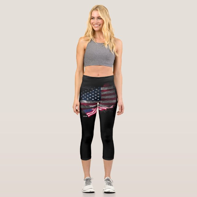 Leggings Capri Drapeau USA (Recto)