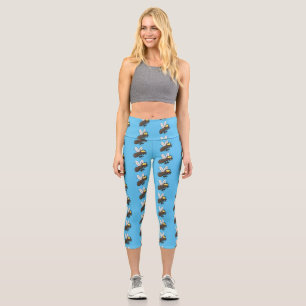 Leggings Capri Drôle dessin animé d'insecte de la mouche à cheval