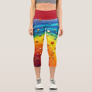 Leggings Capri Eau arc-en-ciel