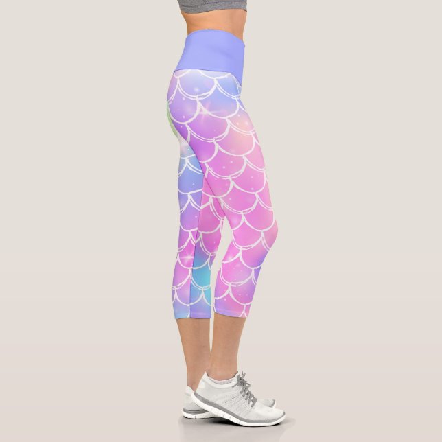 Leggings Capri Écaille de Sirène Pastel (Droite)