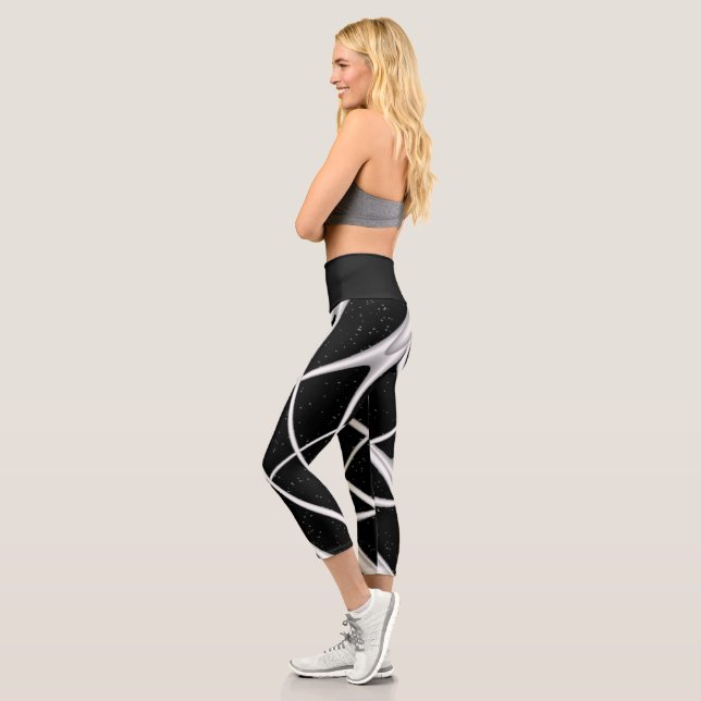 Leggings Capri Écharpe de conception spatiale de galaxie (Gauche)