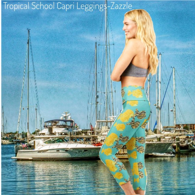 Leggings Capri École tropicale (Créateur téléchargé)