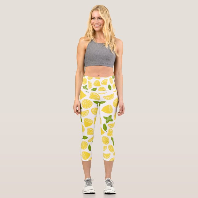 LEGGINGS CAPRI EFFET CITRON (Recto)