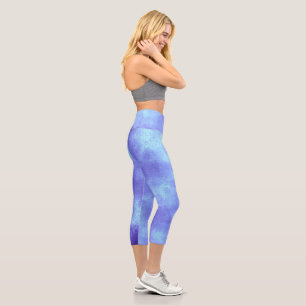 Leggings Capri Effet nuage tempête élégant bleu