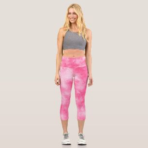 Leggings Capri Effet nuage tempête élégant rose
