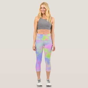 Leggings Capri Effet Peinture arc-en-ciel