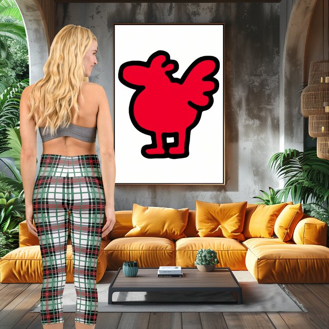 Leggings Capri Élégant écossais Héritage Plaid Tartan Motif (Créateur téléchargé)