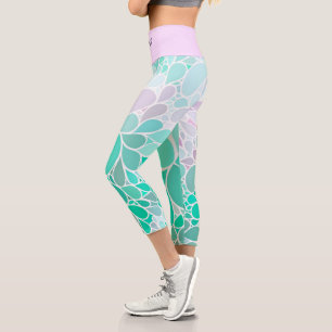 Leggings Capri Élégant Moderne tendance Floral