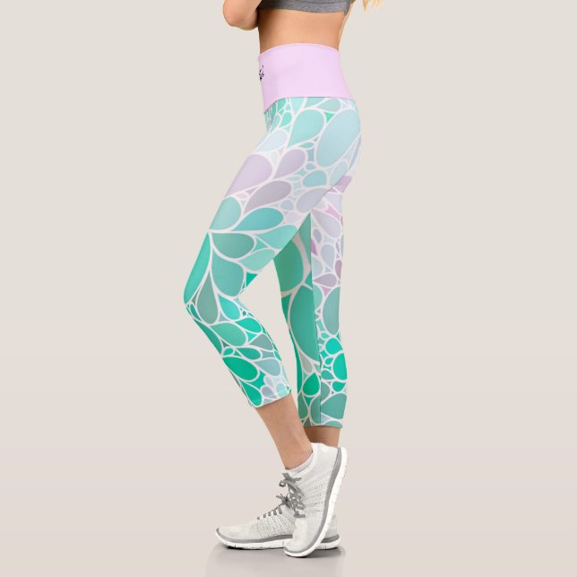 Leggings Capri Élégant Moderne tendance Floral (Gauche)