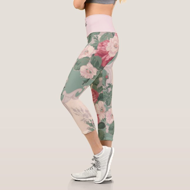 Leggings Capri Élégant Moderne tendance Floral (Gauche)