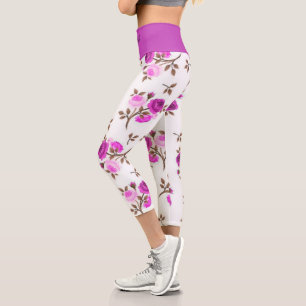 Leggings Capri Élégant Moderne tendance Floral