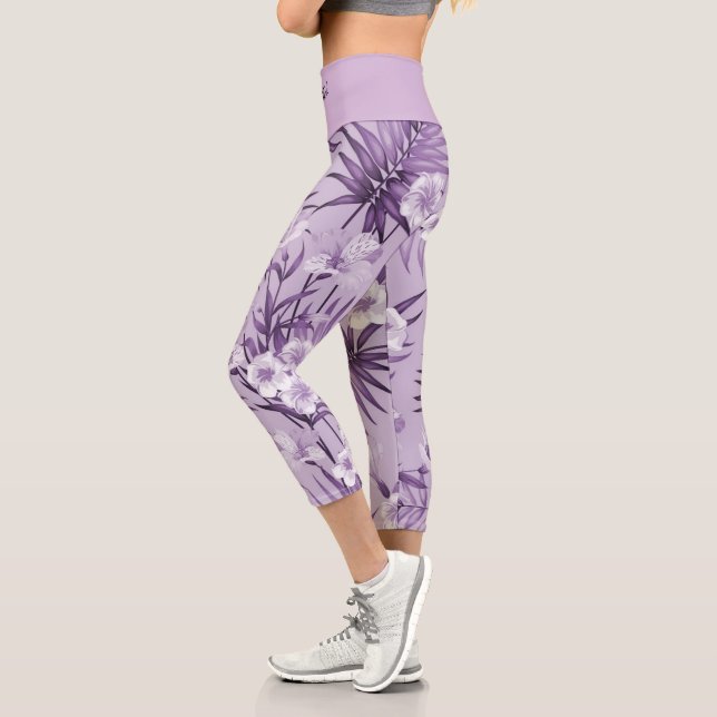 Leggings Capri Élégant Moderne tendance Floral (Gauche)