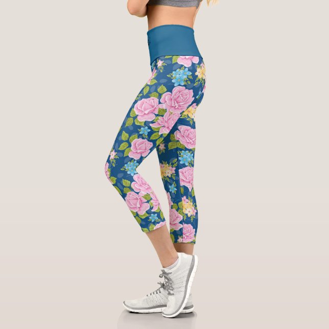 Leggings Capri Élégant Moderne tendance Floral (Gauche)