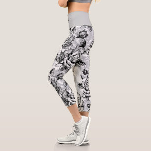 Leggings Capri Élégant Moderne tendance Floral