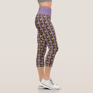 Leggings Capri Elégant Mucha Style Portrait d'une belle femme