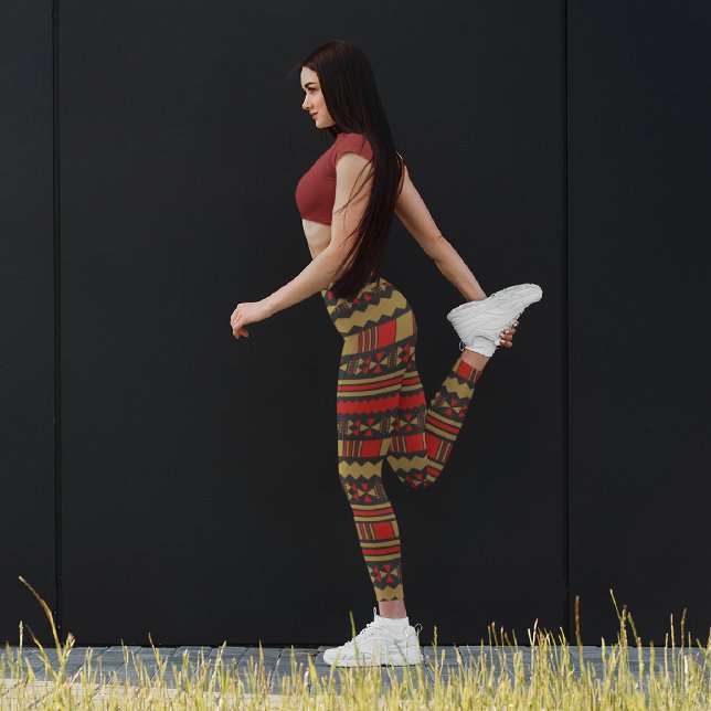 Leggings Capri Eléments Aztèque (Créateur téléchargé)