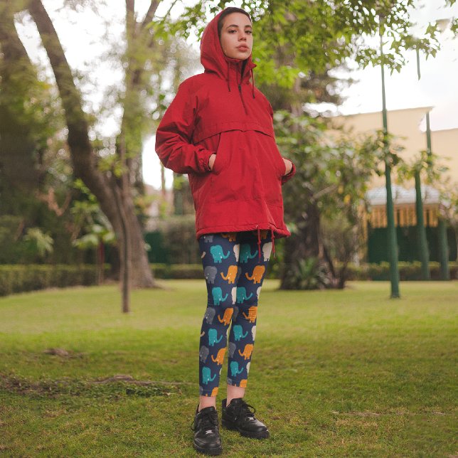 Leggings Capri Eléphant de bébé en dessin (Créateur téléchargé)