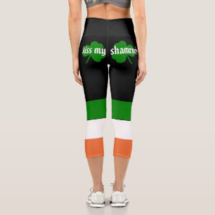 Leggings Capri Embrassez ma Saint-Patrick Shamrock