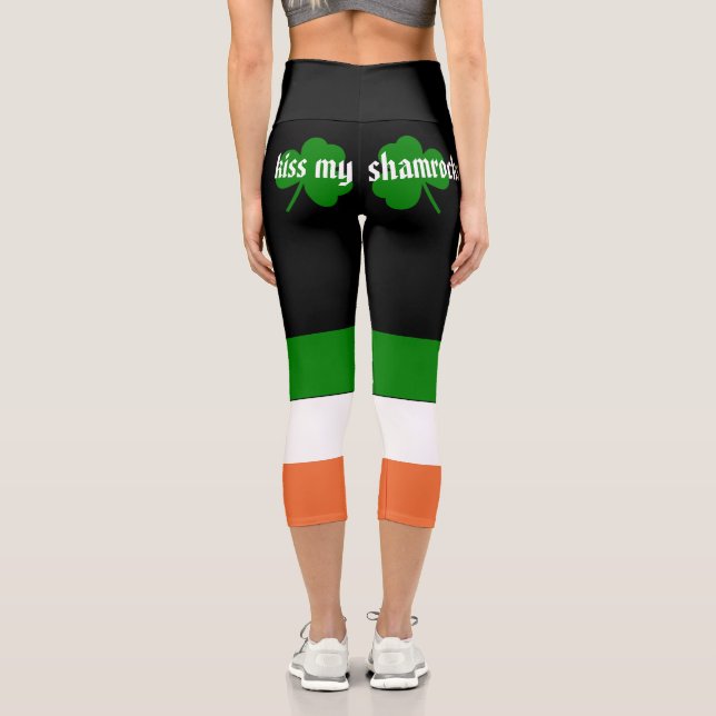 Leggings Capri Embrassez ma Saint-Patrick Shamrock (Verso)