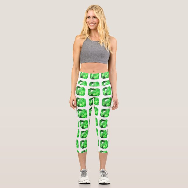 Leggings Capri Emerald, vert vif (Recto)