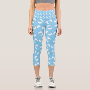 Leggings Capri Empreintes bébé, Pied bébé, Marches, Bleu, Garçon