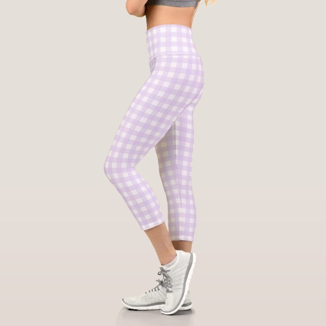 Leggings Capri En vichy violet F & L (Gauche)