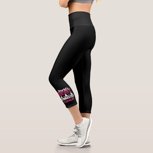 Leggings Capri Entraîneur mondial de gymnastique féminine (Gauche)