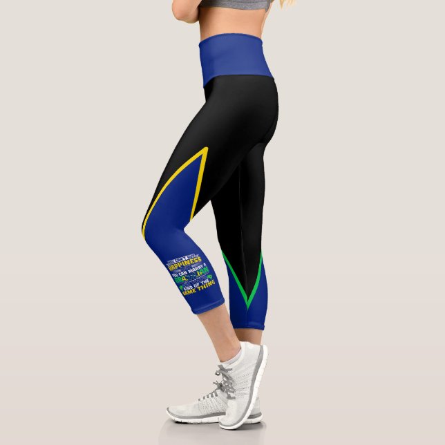 Leggings Capri Épouser un Brésilien - Brésil Bonheur (Gauche)