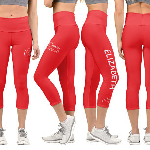 Leggings Capri Équipe Pilates Personnalisée Reformer / Tapis Roug