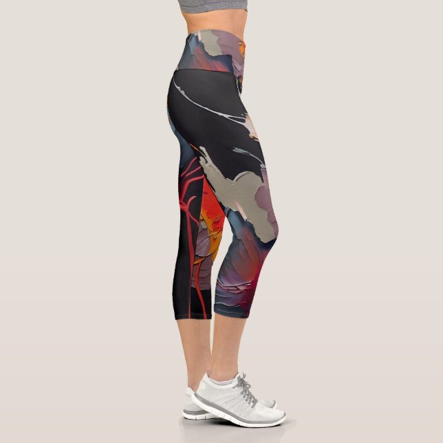 Leggings Capri Essence du jardin I – Expression nocturne (Droite)