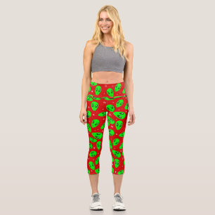 Leggings Capri étoiles rouges aliens