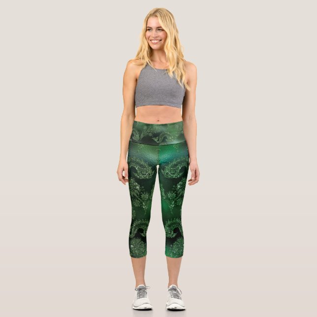 Leggings Capri Excellente impression de tatouage bleu (Recto)