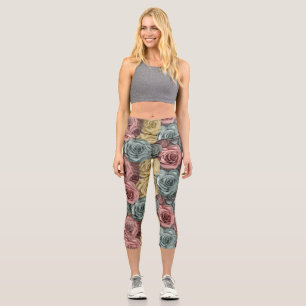Leggings Capri Exercice Colorful Floral yoga