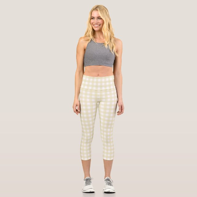 Leggings Capri F & L En vichy jaune (Recto)