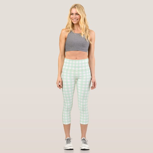 Leggings Capri F & L Green En vichy (Recto)