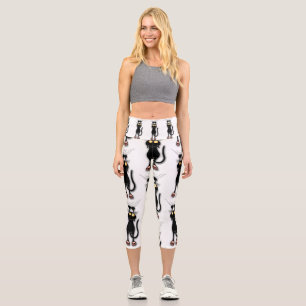 Leggings Capri Fabric de Cat funny