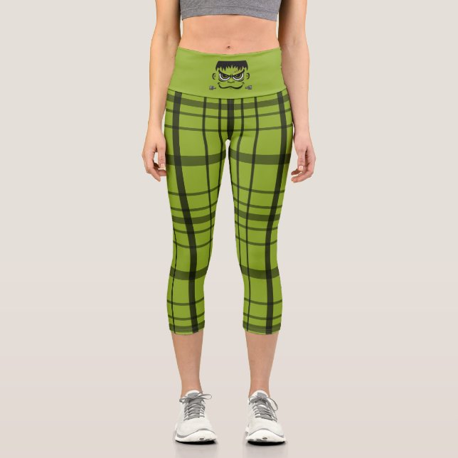 Leggings Capri Face Frankenstein Halloween (Recto)
