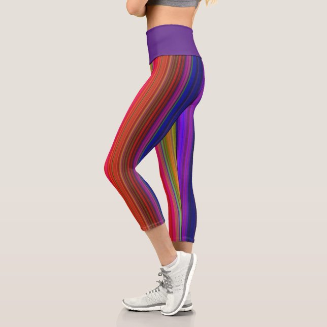 Leggings Capri Femmes actives MultiColor haut taille (Gauche)