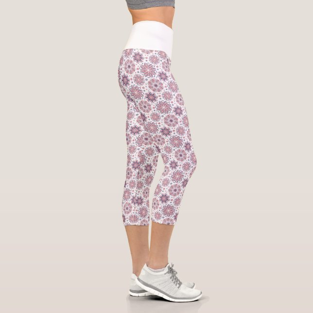 Leggings Capri Feu d'artifice patriotique (Droite)
