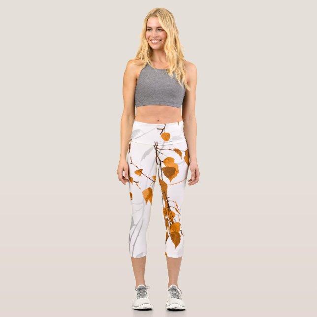 Leggings Capri Feuilles d'automne 2 (Recto)