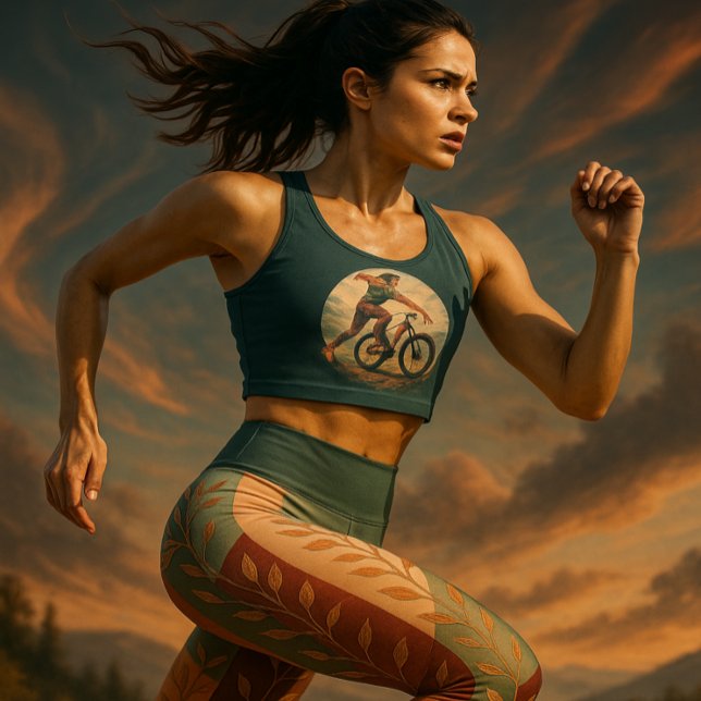 Leggings Capri Feuilles d'automne de Boho triées (Créateur téléchargé)