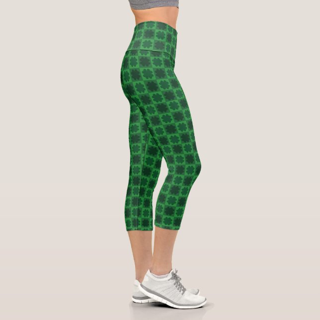 Leggings Capri Feuilles de fermeture (Droite)